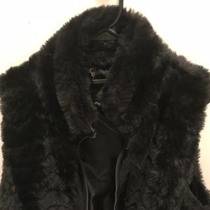 Black Faux Fur Vest